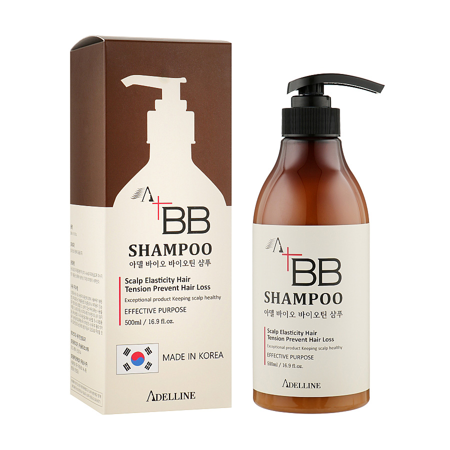 Уцінка! Шампунь проти випадання волосся Adelline Bio Biotin Shampoo з біо біотином, 500 мл